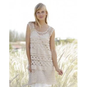 Summer Bliss by DROPS Design Tunika Hekleoppskrift str . S XXXL Small