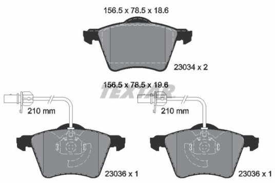 Bremseklosser TEXTAR 2303401 Bremseklosser TEXTAR 2303401