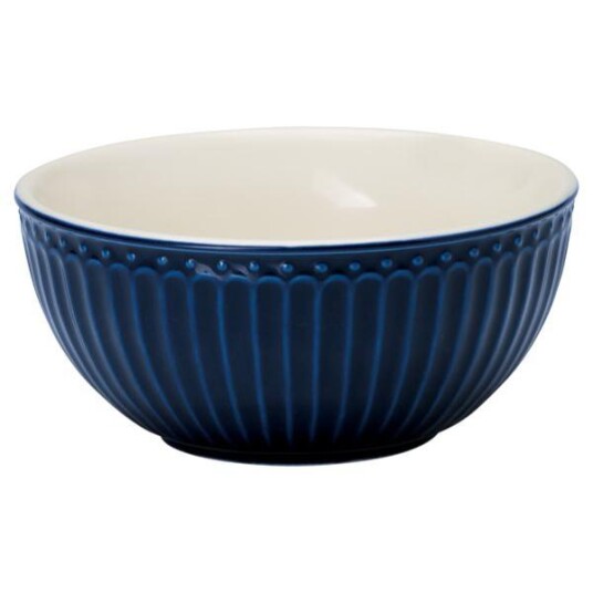 GreenGate  Alice frokostblanding skål 7x14 cm 45 cl dark blue