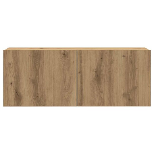  TV-skapsett 7 deler veggmontert artisan eik konstruert tre 8721158760289