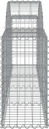 vidaXL Gabionkurver buede 4 stk 200x30x60/80 cm galvanisert jern