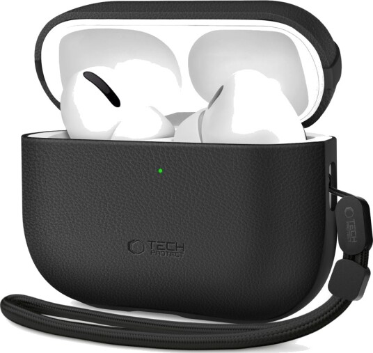 Tech Protect NaturalFit lærveske AirPods Pro 3 Svart