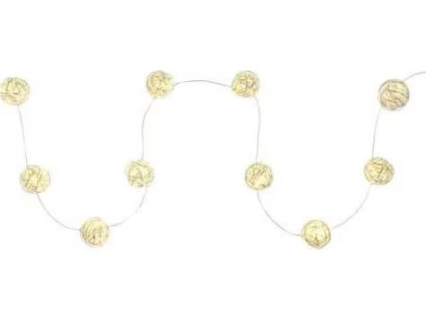 Retlux RXL 238 Julepynt 10LED sølvkuler lengde 0,9m + tilkobling 0,3m 2x AA farge varmhvit