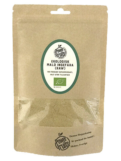 Økologisk Malt Ingefær, 200 g Powerfruits