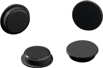 Durable Magnet 3,2 Cm Diameter Svart En Pakke 20