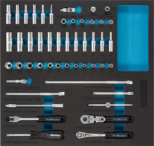 Promeister Pipenøkkelsett 1/4 49 Deler