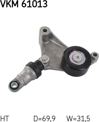 Strammehjul, kilerem SKF VKM 61013