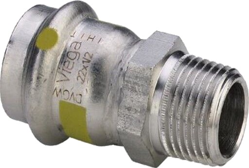 35 mm x 1" Sanpress Inox G-overgang
