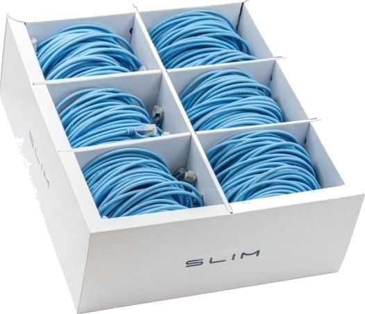 Wirewin Slim Ls K6a 0.5 Bl 90 0,5 M Cat6a U/Ftp Stp Rj 45 Rj 45 Blå