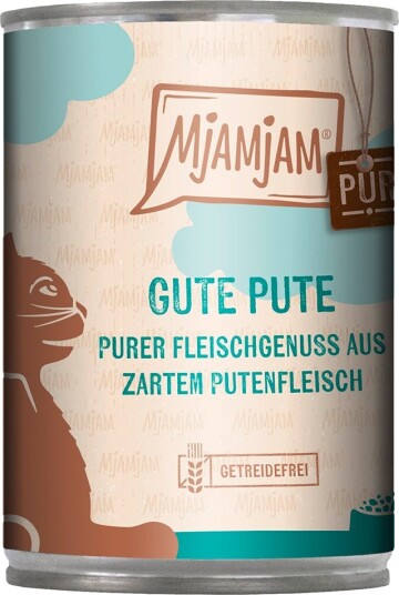 Mjamjam Våtfôr Pur Kjøttglede God Ren Kalkun 6 X 400 G