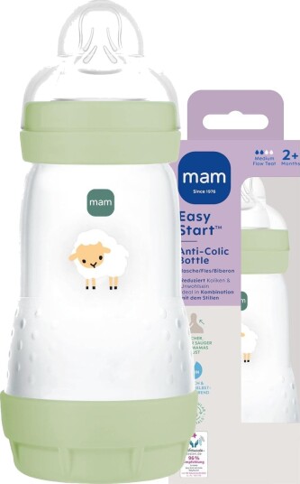 Mam Perfect Start Antikolikkflaske 260ml 2+mnd Grønn