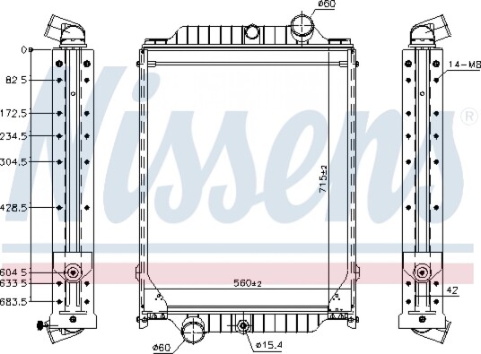 Radiator NISSENS 606366