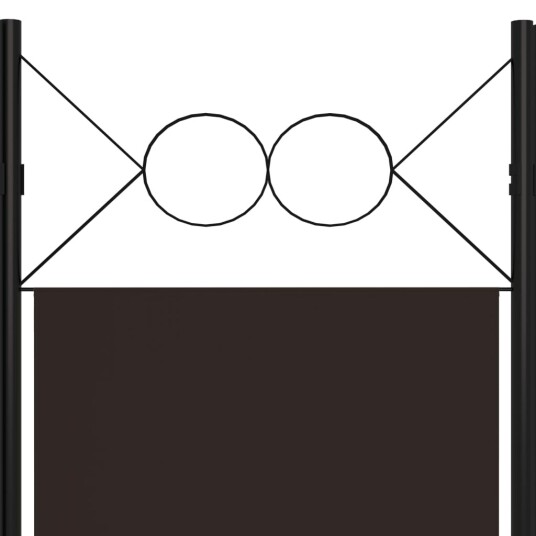 vidaXL Romdeler 4 paneler brun 160x180 cm