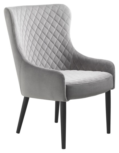 Håum uno furniture Ottowa Loungestol - Grå Velour Unoliving 1692876-01-0 1692876-03-0