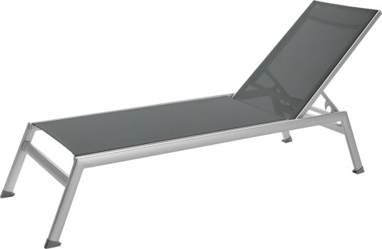 VEGA Solseng Tailor; 208x59x34 cm (LxBxH); Sete Antrasitt, Ramme Sølvfarge