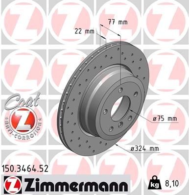 Bremseskive ZIMMERMANN 150.3464.52
