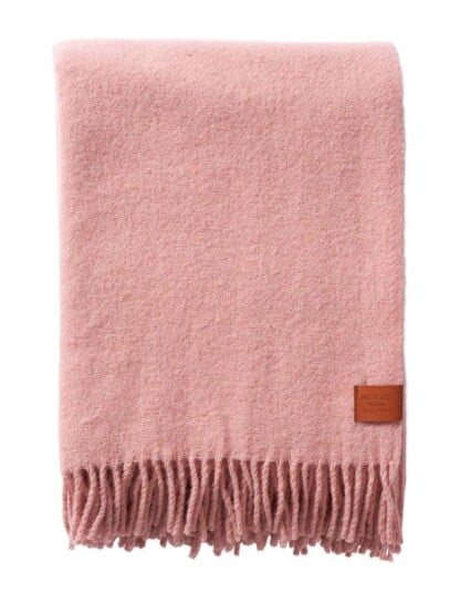 Klippan Yllefabrik Ullpledd True Pink 130x180