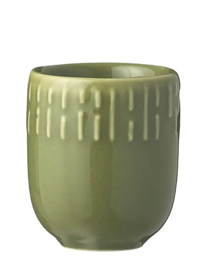 Aida Confetti Olive Mini Kop Med Relief Porcelæn 5 Cl. Green 