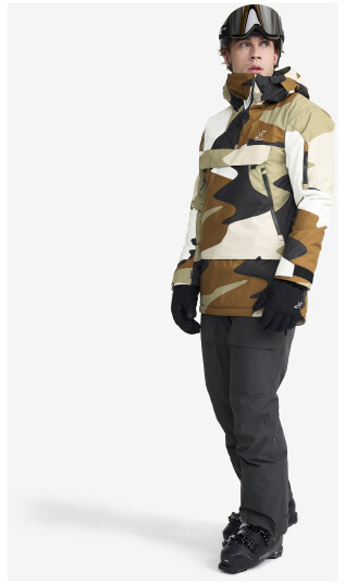 Skalljakke, Turjakke & Vindjakke, Halo 2L Insulated Ski Anorak Herre Anthracite/Rubber, Størrelse:3XL