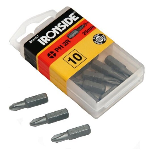 Ironside 201725 Bits PH2R, 1/4", 25 mm 10-pakning