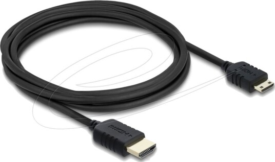Delock High Speed Hdmi Kabel Hdmi Hann Til 19 Stifts Mini Hdmi Hann 3 M Tredobbeltskjermet Koaksial Svart 8 K 60 Hz 7680 X 4320 Støtte 5 K 120 Hz 5120 X 2880 Støtte 4 K 240 Hz 3840 X 2160 Støtte Earc Båndbredde På 48 Gbps
