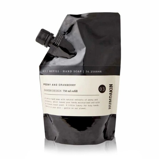 Humdakin håndsåpe refill 750 ml Peony & cranberry