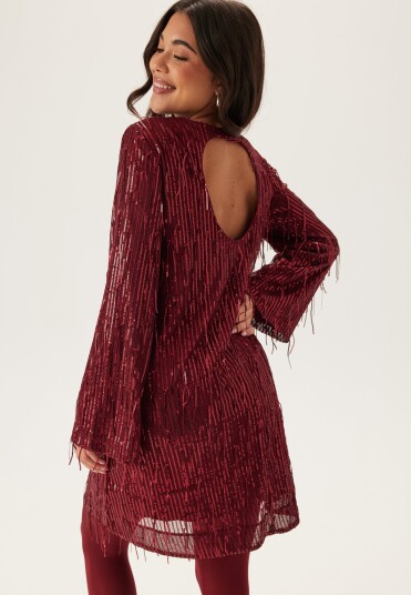Yas Yaslantra Ls Sequin Fringe Dress