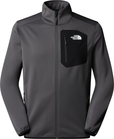 The North Face Men's Crest Full Zip Fleece Anthracite Grey/TNF Black XXL