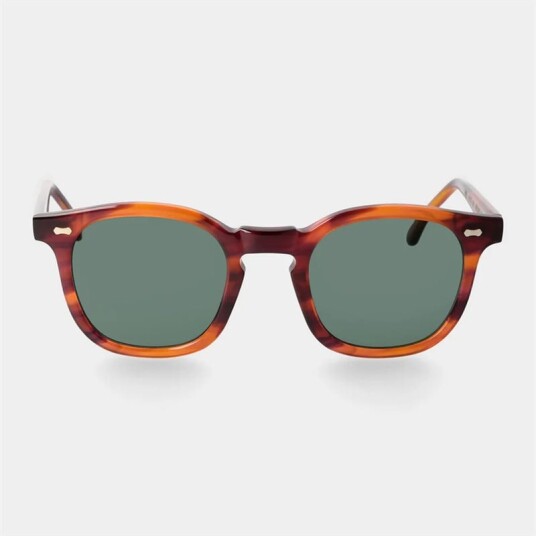 The Bespoke Dudes Eyewear Twill Eco Havana - Bottle Green Brun OS