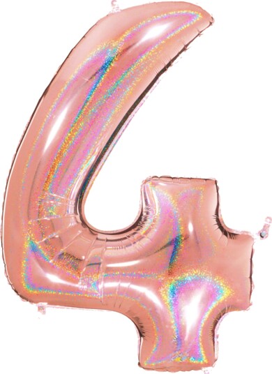 Ballongkungen Tallballong Glitter Roségull Tallet 4 834GHRG
