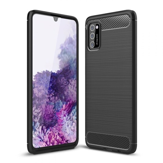 Tech-Protect Samsung Galaxy A03s Tech-Protect Fleksibelt Plast Carbon Deksel - Svart