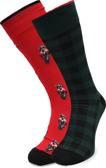 Polo Ralph Lauren Combed Cotton-2P Ct Rhmbr-Crw-2Pk - RED HUNTER - 43-46