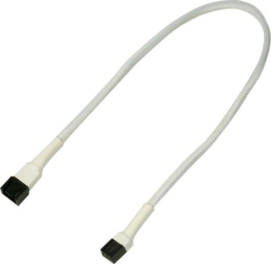 Nanoxia 30 cm 3-Pin Viftestrømforlengelseskabel Hvit Nanoxia 30 cm 3-Pin Viftestrømforlengelseskabel Hvit