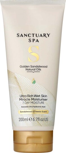 Sanctuary Spa Golden Sandalwood Natural Oils Wet Skin Miracle Moisturi