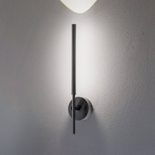 TK Lighting LED-vegglampe Focus svart 46,5 cm metall 2 lyskilder justerbar