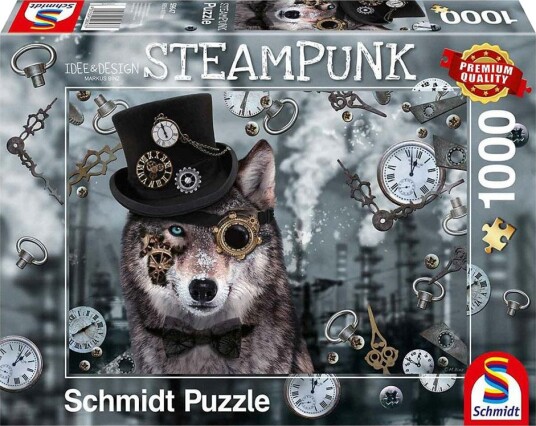 Schmidt Puzzles Puslespill 1000 Brikker Steampunk Ulv