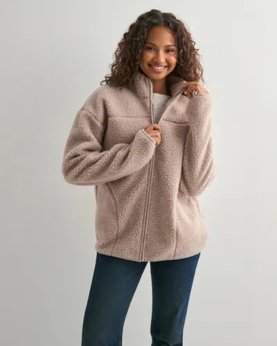 Pieces Beige Pcsadia Ls Teddy Jacket Noos Bc Pieces Beige Pcsadia Ls Teddy Jacket Noos Bc