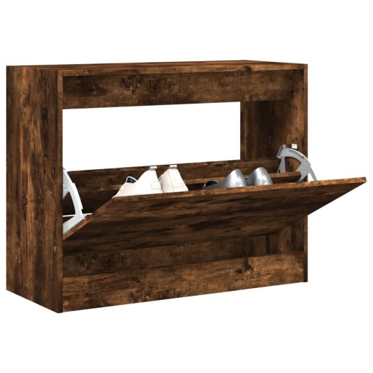  Skoskap røkt eik 80x34x63 cm konstruert tre 8721012381995
