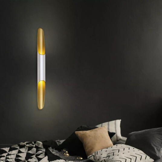 Norlux Mirach vegglampe opp/ned - Hvit/Gull Norlux Mirach vegglampe opp/ned - Hvit/Gull