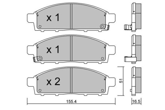 Bremseklosser AISIN BPMI 1005