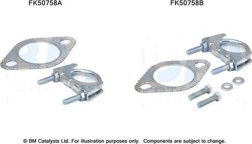 Monteringssett, eksosrør BM CATALYSTS FK50758 Monteringssett, eksosrør BM CATALYSTS FK50758