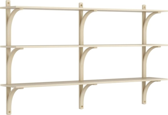 Levi Wall Shelf 180 cm Medium Brass / Naturlack Ash