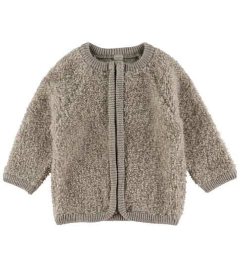 Smallstuff Natur Melange Cardigan Med Glidelås Bouclé Merino Ull 68 74 Smallstuff Natur Melange Cardigan Med Glidelås Bouclé Merino Ull 68 74