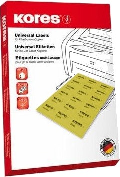 Kores L19061.252 Gult Universell Rektangel A4 Tyskland Laser/Blekkskriver