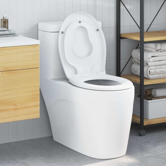  Rask Frigjøring Toalettsete Hvit 44.5 X 37.3 4.3 Cm Duroplast