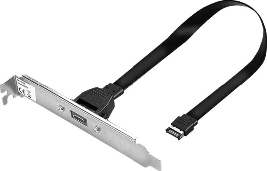 Lindy Usb Panel Usb C Hunn Til 20 Stifts Usb 3.1 Header Hann 45 Cm Svart