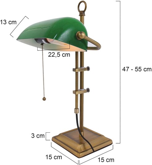 Steinhauer Skrivebordslampe Ancilla, Bronse / messing, Arbeidsrom / kontor, Metall