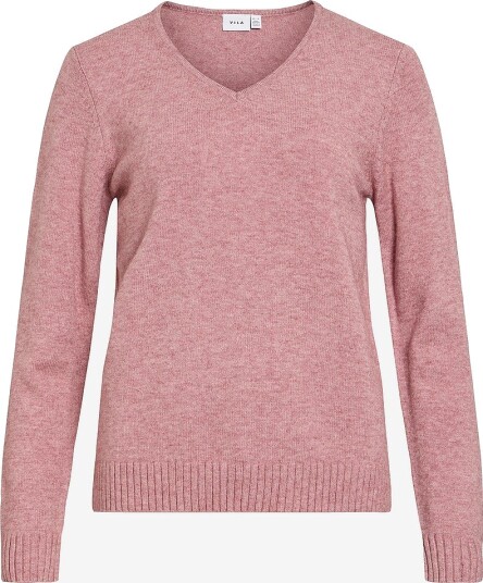 Vila Genser viRil V neck Knit Top Rosa