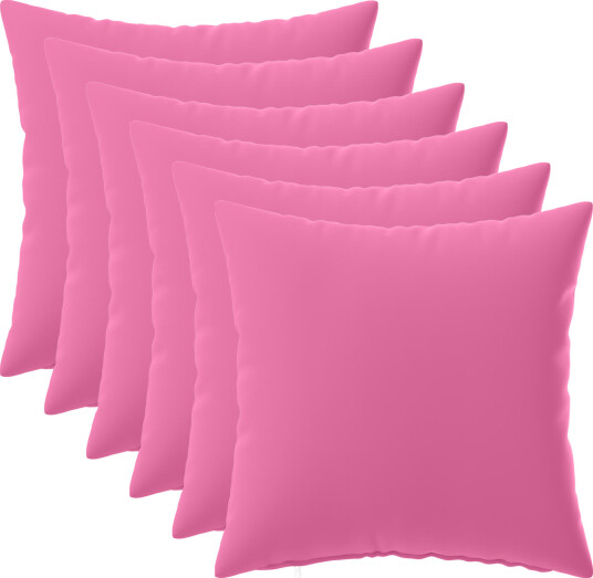 vidaXL Putetrekk 6 pcs HEERLEN Rosa 40 x 40 cm Polyester