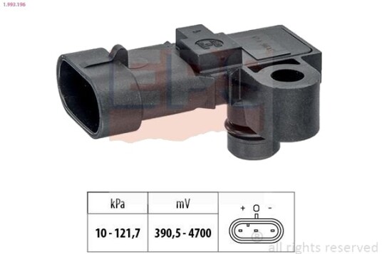 Lufttrykksensor, høydetilpasning EPS 1.993.196